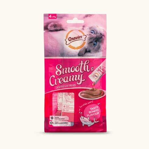 Gnawlers Smooth & Creamy Lickble Cat Treats - Bonito Flavour